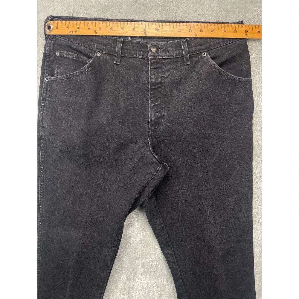 Lands' End Men's‎ Jeans 36x30 Black Denim Cotton Blend Tapered Made in USA